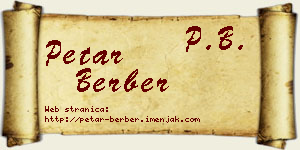 Petar Berber vizit kartica